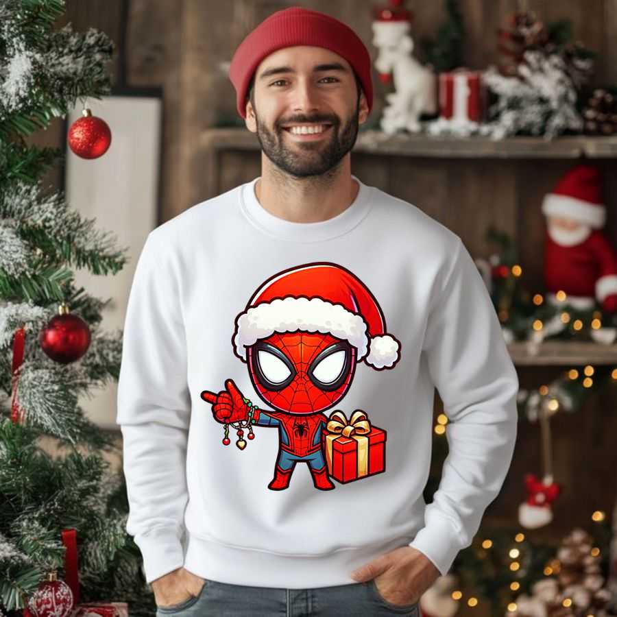 Cute Chibi Spider-Man Christmas Sweatshirt 2 Cute Chibi Spider-Man Christmas Sweatshirt 2